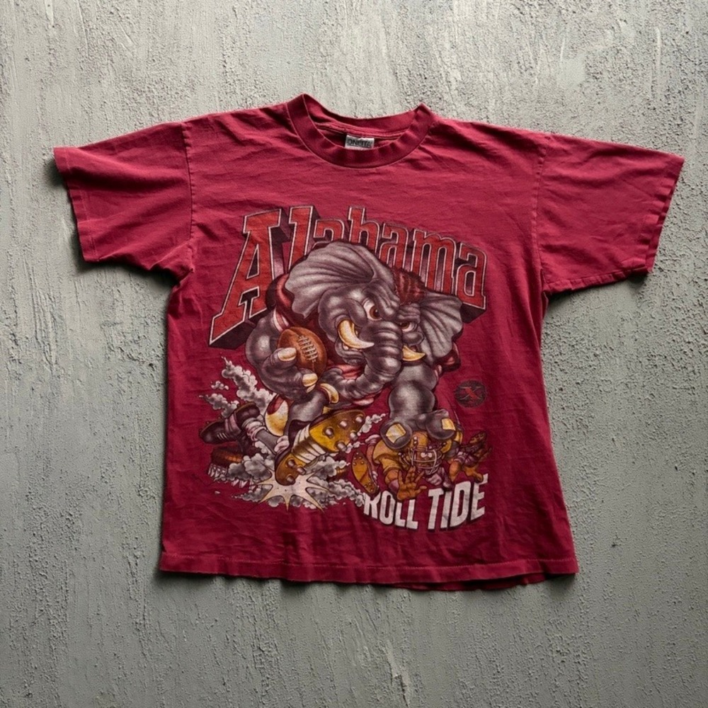 Vintage Alabama Roll Tide Shirt Large Red 1990s NCAA Football